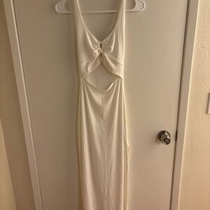 l*space Cream Backless Cutout Maxi Dress